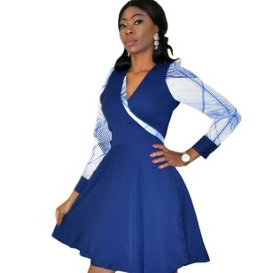 Blue Wrap Dress