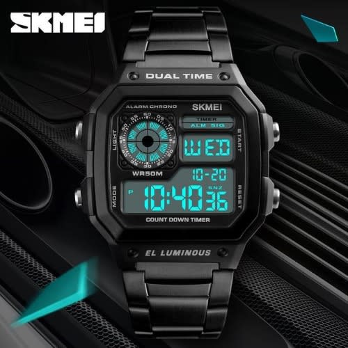 Men S Digital Wristwatch- Black
