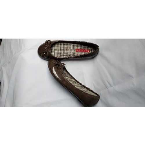 Dulce Rubio Ladies Coffee Patent Ballet Shoe