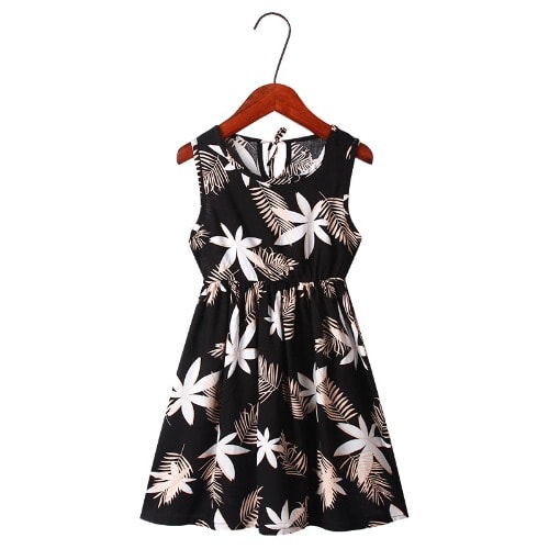 Girls Flora Pattern  Summer Gown