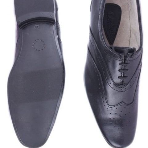 Formal Round Toes Lace-up Brogue - Black