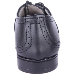 Formal Round Toes Lace-up Brogue - Black