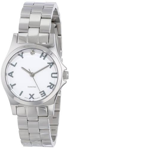 Women's Diamond-Accented Mini City Stainless Steel Three Hands Watch