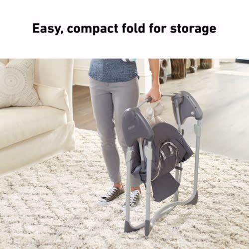 Slim Spaces Compact Baby Swing -Space-saving Design - Tilden: