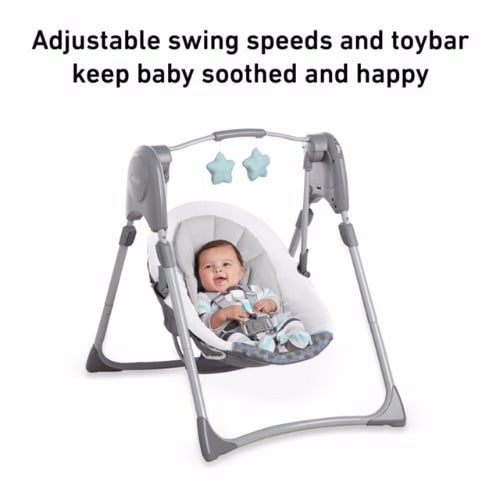 Slim Spaces Compact Baby Swing -Space-saving Design - Tilden: