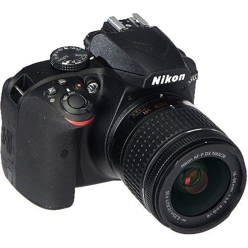 D3400 Digital Slr Camera & 18-55mm Vr Dx Af-p Zoom Lens Black