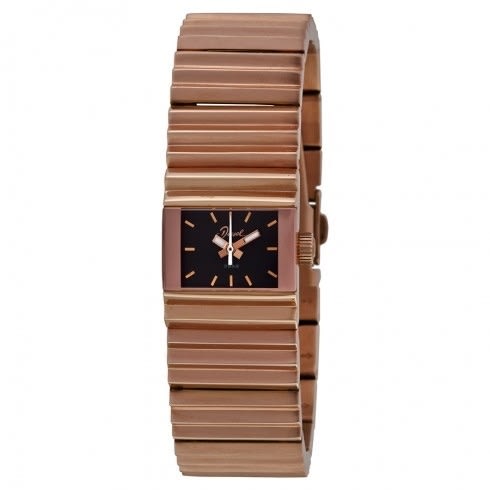 Rectangular Rose Gold-plated Ladies Watch DZ5268