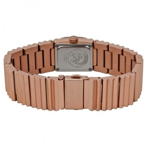 Rectangular Rose Gold-plated Ladies Watch DZ5268