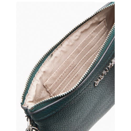 Large Top Zip Wristlet, Green