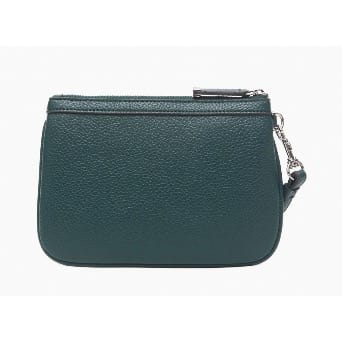 Large Top Zip Wristlet, Green