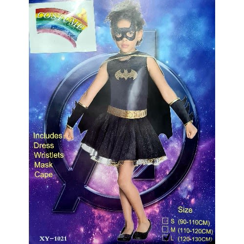 Bat Girl Dress Up Character Costume - Black