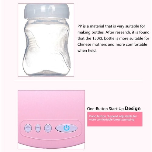 Electric Breast Pump With Milk Extractor- Pink