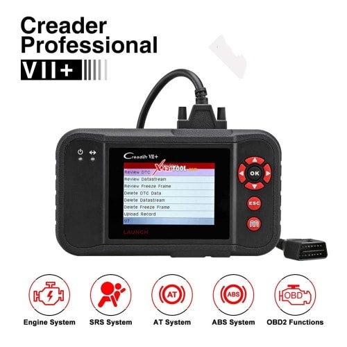 Creader Vii+ Obdii Car Scanner Abs Srs & Transmission