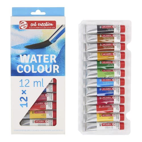 Royal Talens Art Creation Artists' Colours -12x12ml, Water Colours