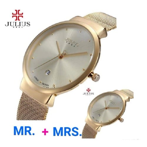 Couples Watch Set - Gold