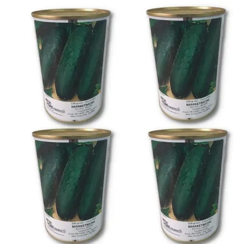 Marketmore Cucumber Seeds - 400 Grams - 4 Tins