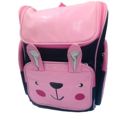 Bear Girls School Bag -Navy And Pink