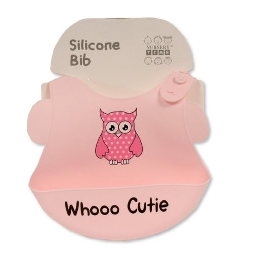 Silicon Crumb Catcher Bib Pink
