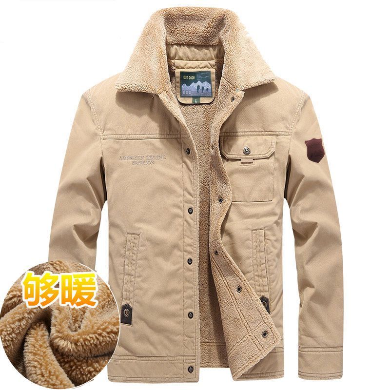 Winter Er Jacket Men Cotton Fleece Thick Warm Coats Male Fur Collar Tactical Outwear Windbreaker Jackets Clothing