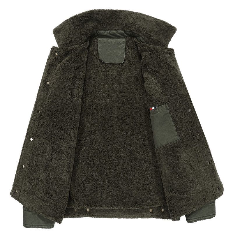 Winter Er Jacket Men Cotton Fleece Thick Warm Coats Male Fur Collar Tactical Outwear Windbreaker Jackets Clothing