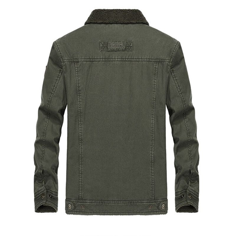 Winter Er Jacket Men Cotton Fleece Thick Warm Coats Male Fur Collar Tactical Outwear Windbreaker Jackets Clothing