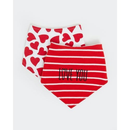 Red Heart Bib - Pack Of 2