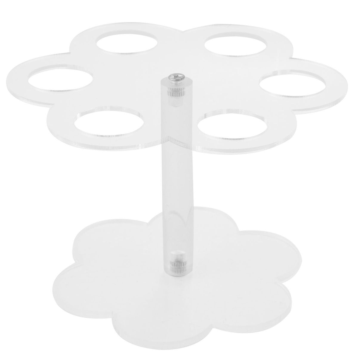 1pcs 6 Holes Acrylic Ice Cream Cone Stand Holder Transparent