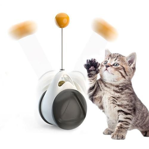 Funny cat toy With Catnip Teaser wand interactive irregular Rotating pet cat Ball Toy Self Balance Tumbler Kitten Play training