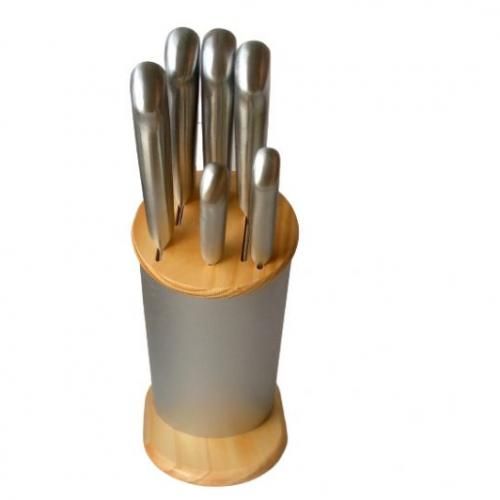 High Quality Sterling Silver Knife Set + Stand