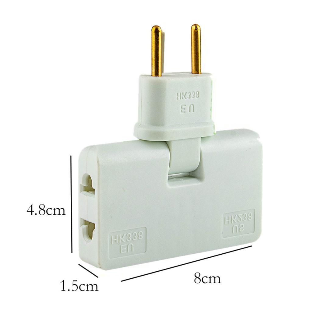 Rotate EU Plug Converter 3 in 1 Rotatable Outlet Extender 180 Degree Extension Plug Multi Plug Mini Outlet Adapter,Blue
