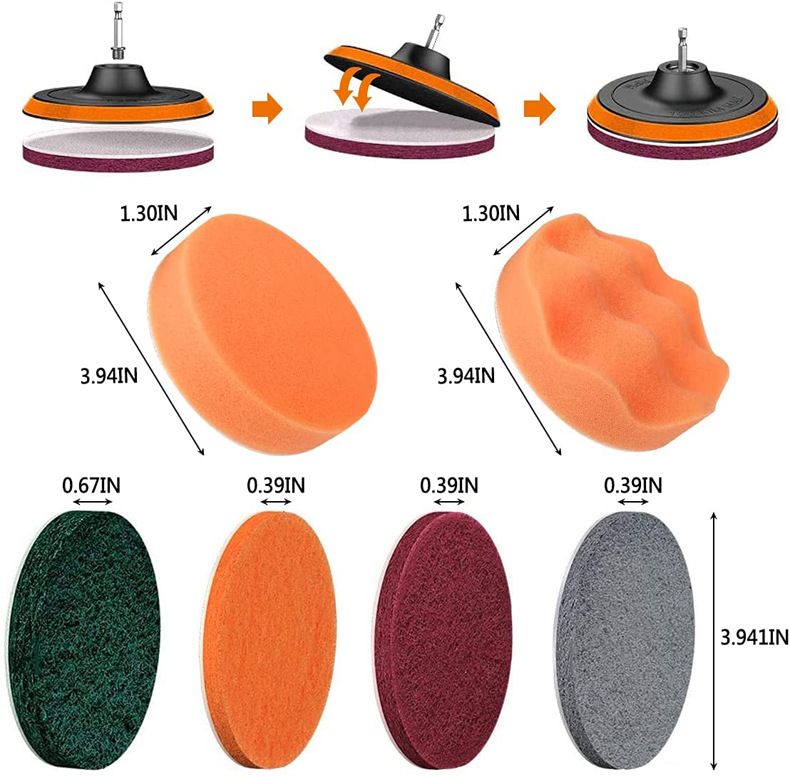 22Pcs Power Drill Car Detailing Brushes/Car Wash Brush