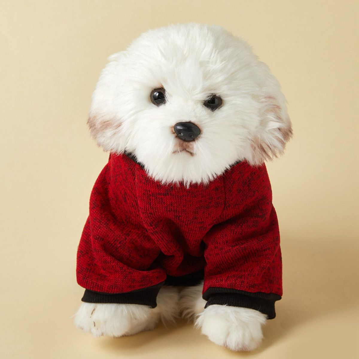 Dog Pullover Winter Pet Dog Two-legged Clothes Dark Red