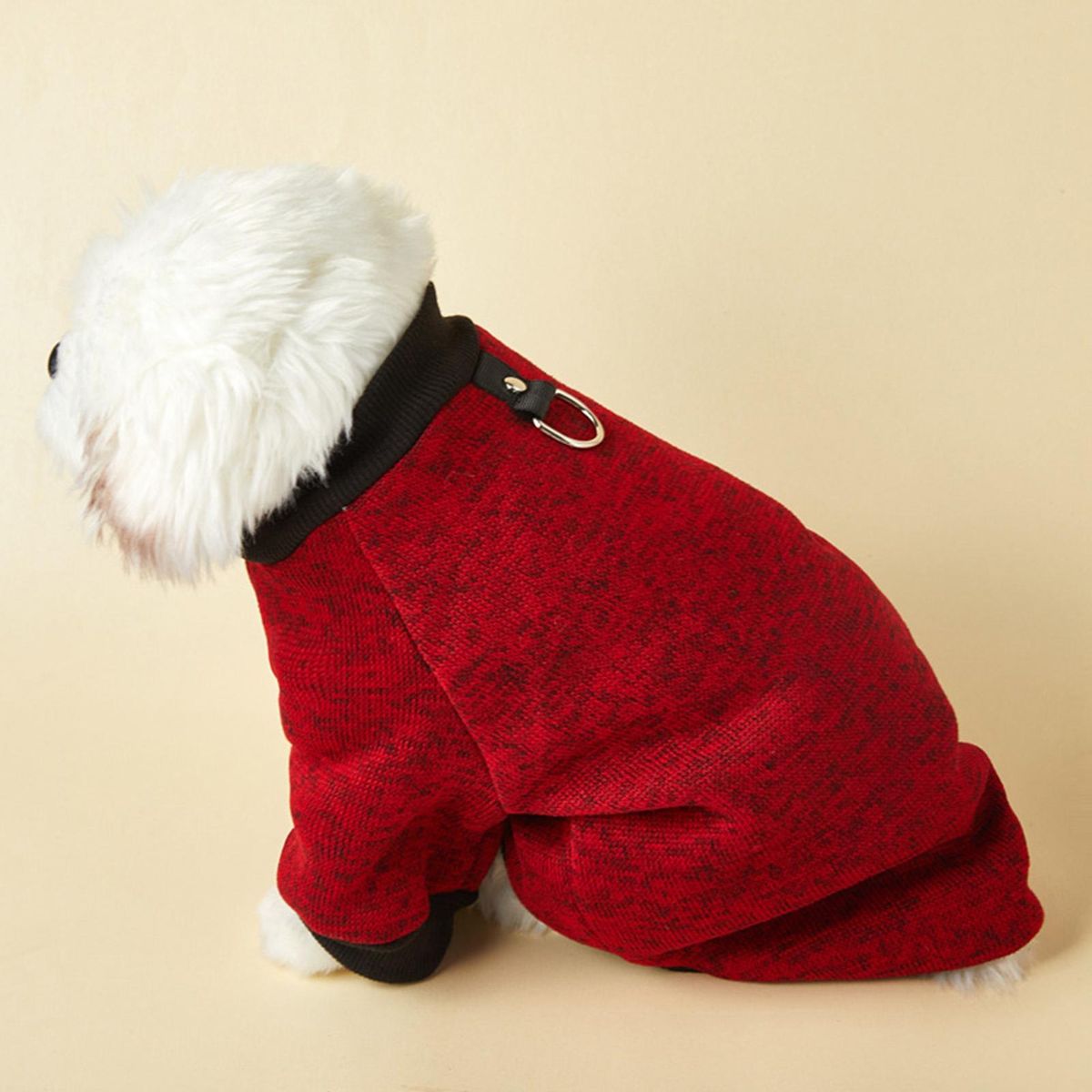 Dog Pullover Winter Pet Dog Two-legged Clothes Dark Red