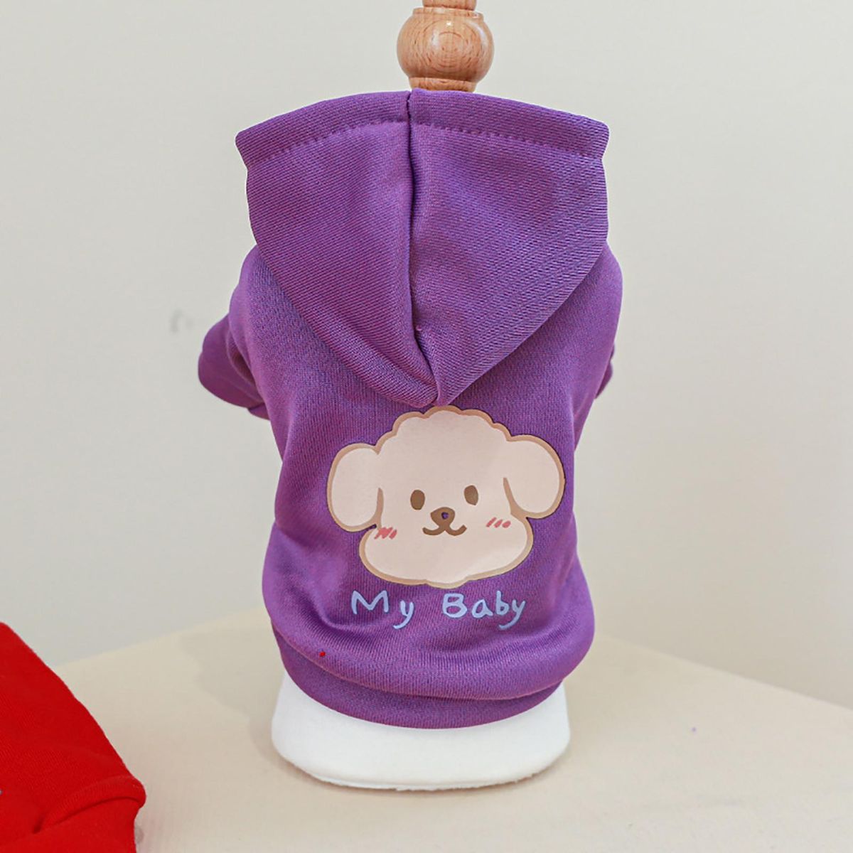 Puppy Hoodie Pet Dog Clothes Two-legged Sweatshirt Purple