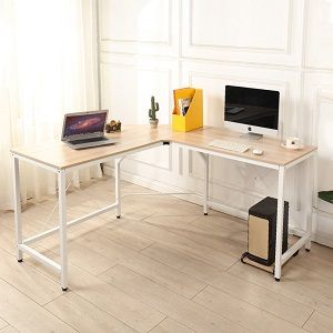 L-Shaped Desk (light Oak) (Delivered Within Lagos) (Lagos Delivery Only)