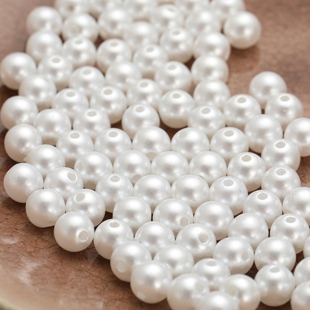 DIY Creative Simple Necklace Ear Hanging Women's Jewelry Pearl Material 200 Pcs Per Pack 6mm