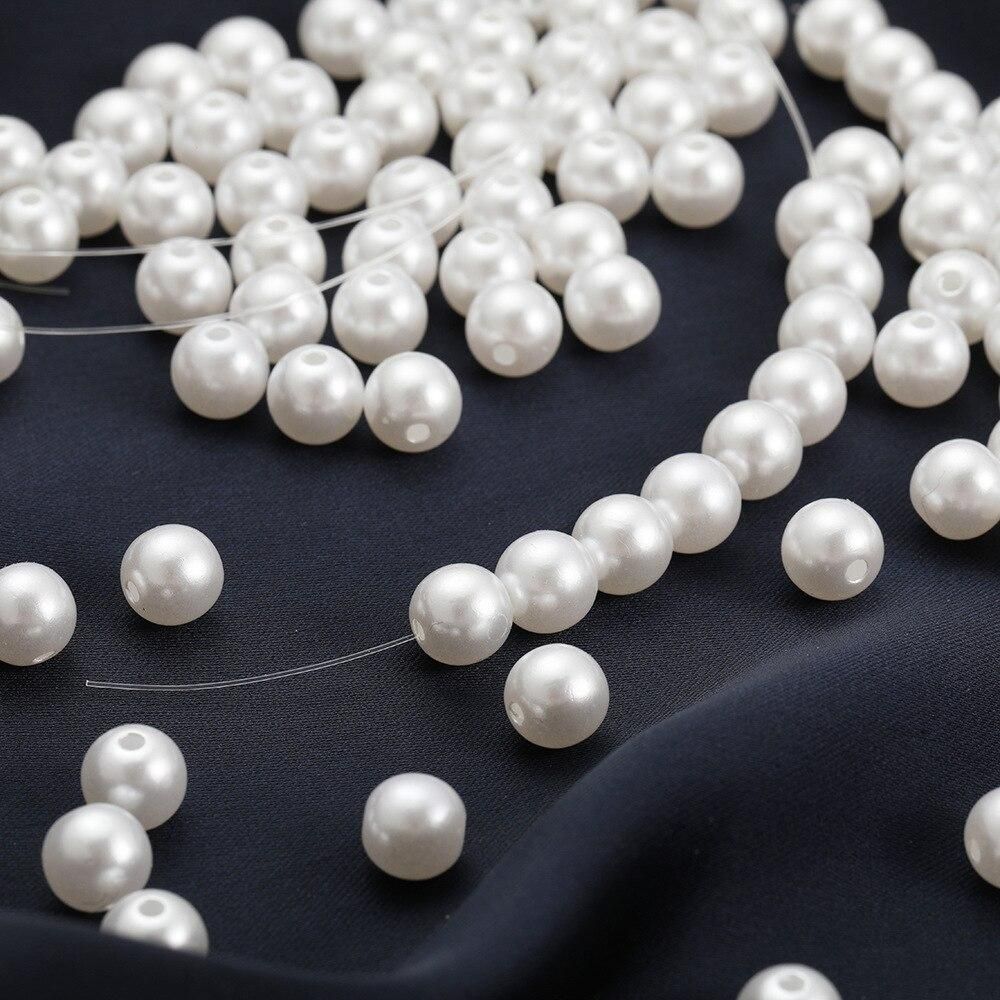 DIY Creative Simple Necklace Ear Hanging Women's Jewelry Pearl Material 200 Pcs Per Pack 6mm