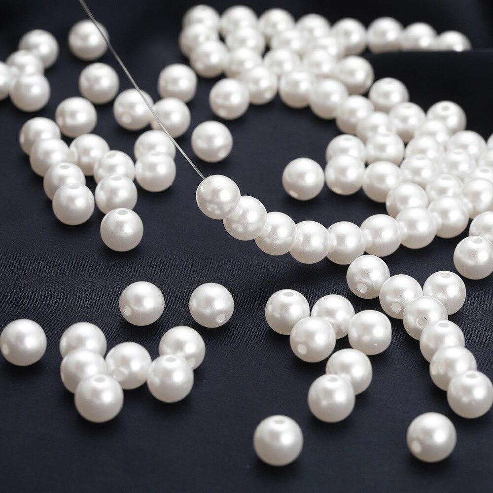 DIY Creative Simple Necklace Ear Hanging Women's Jewelry Pearl Material 200 Pcs Per Pack 6mm