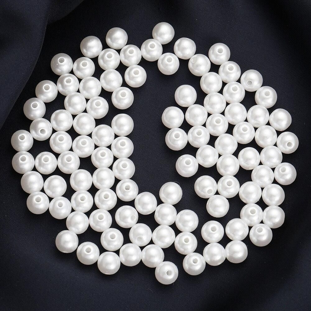 DIY Creative Simple Necklace Ear Hanging Women's Jewelry Pearl Material 200 Pcs Per Pack 6mm
