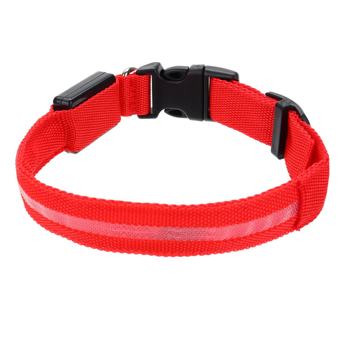 Adjustable LED Dog Pet Luminous Collar Rechargeable Safety Flashing Necklace Red