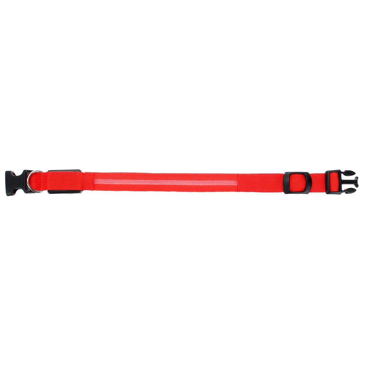 Adjustable LED Dog Pet Luminous Collar Rechargeable Safety Flashing Necklace Red