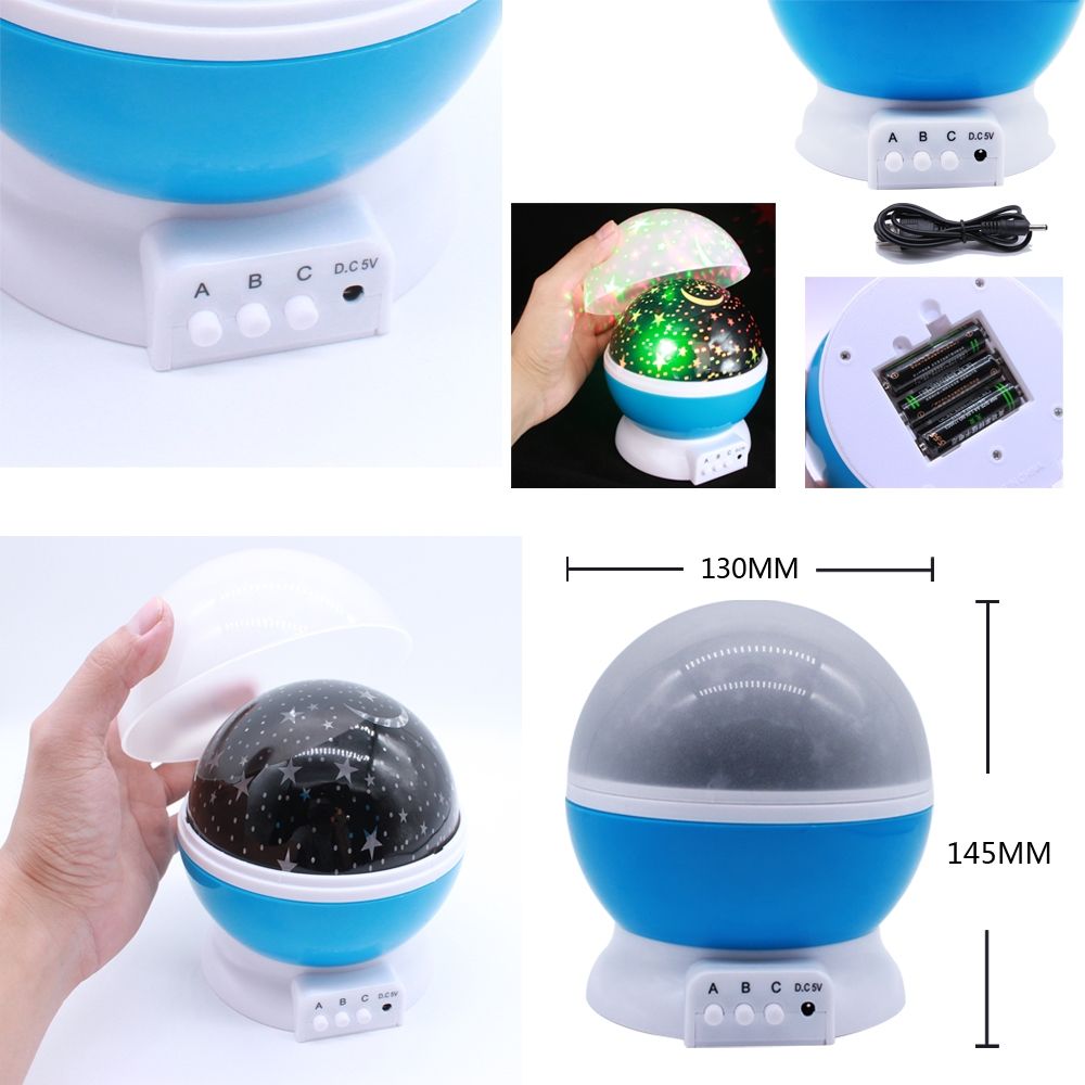 Stars Starry Sky LED Battery USB  Night Light Projector Luminaria Moon Novelty Table Night Lamp For Children(Pink)