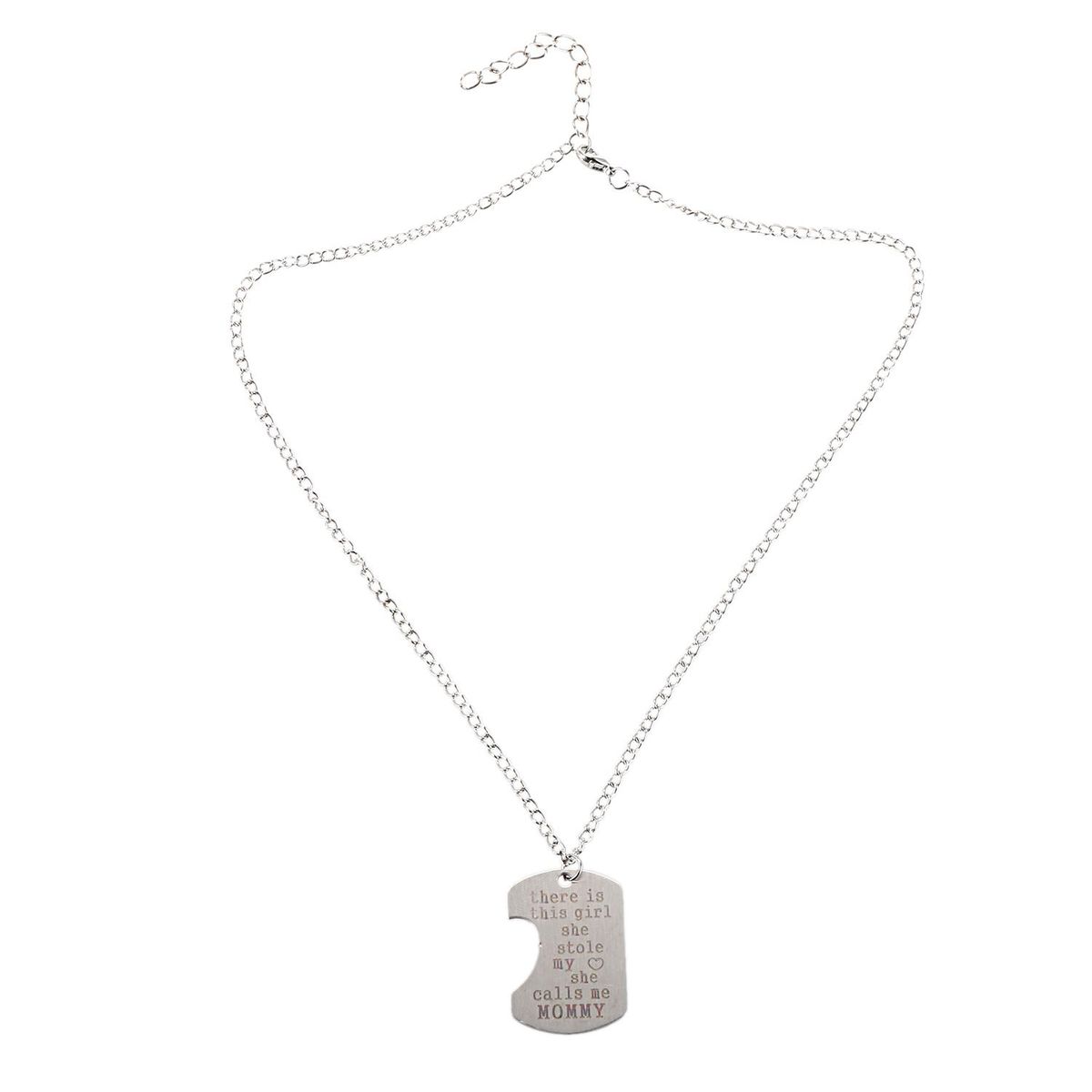 2Pcs Love Mother Heart Joint Necklace Set Mommy's