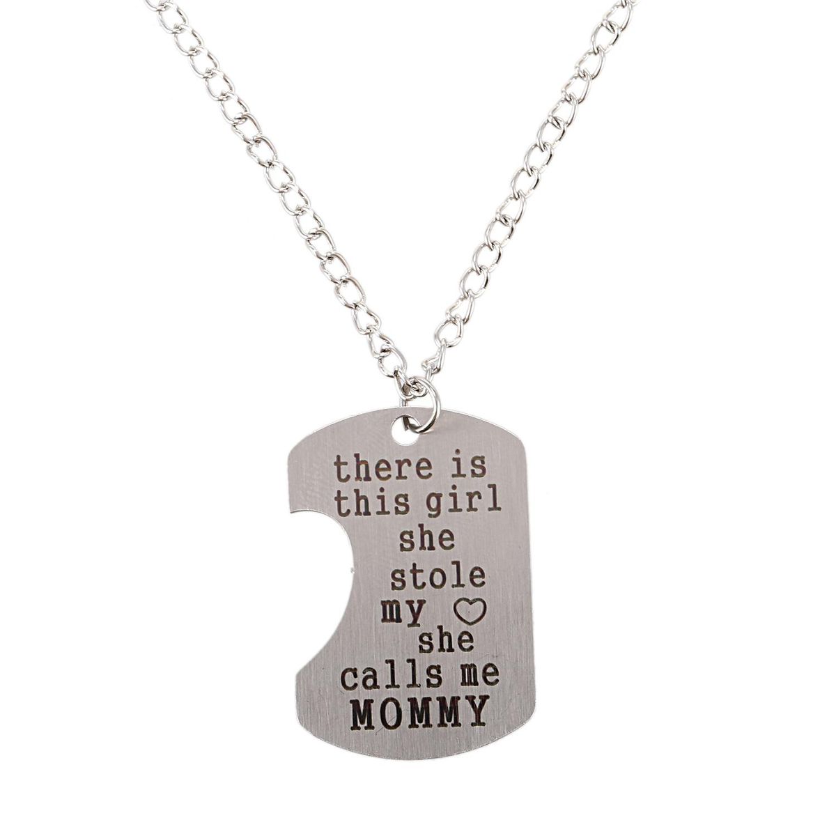 2Pcs Love Mother Heart Joint Necklace Set Mommy's
