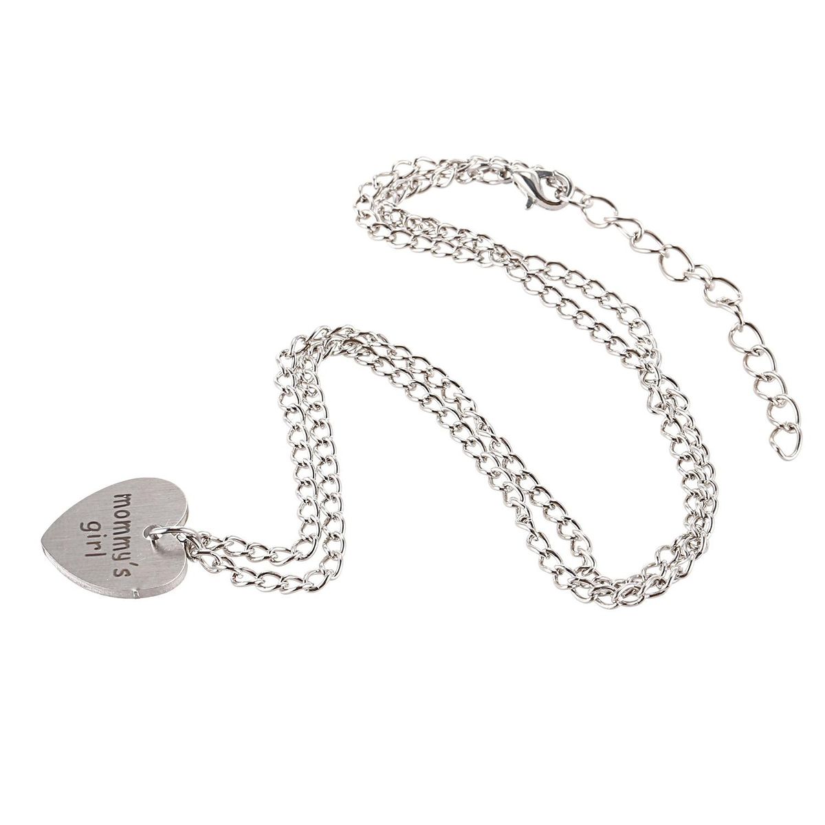 2Pcs Love Mother Heart Joint Necklace Set Mommy's