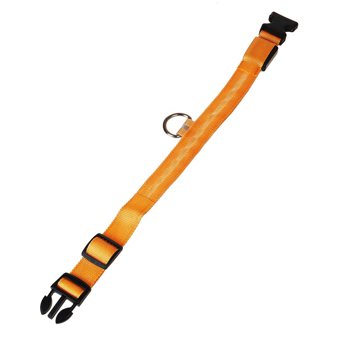 Adjustable LED Dog Pet Light Up Collar Bright Flashing Necklace Strap Safety Orange