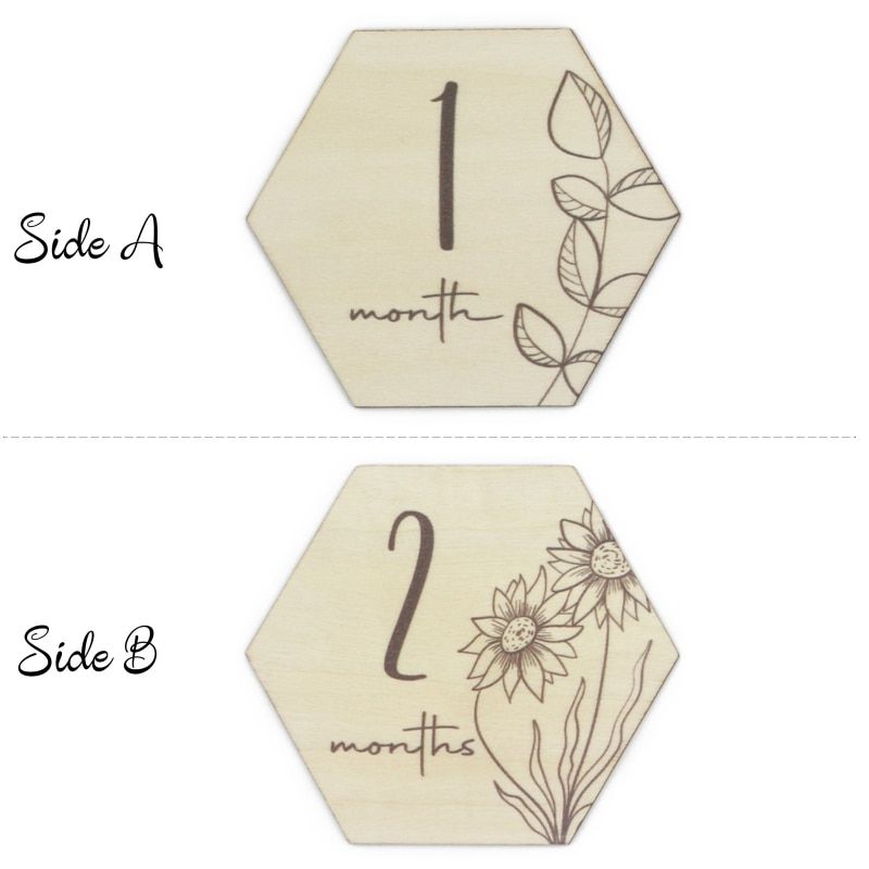 97BE Baby Announcement Card Pregnancy Growth Marker Car