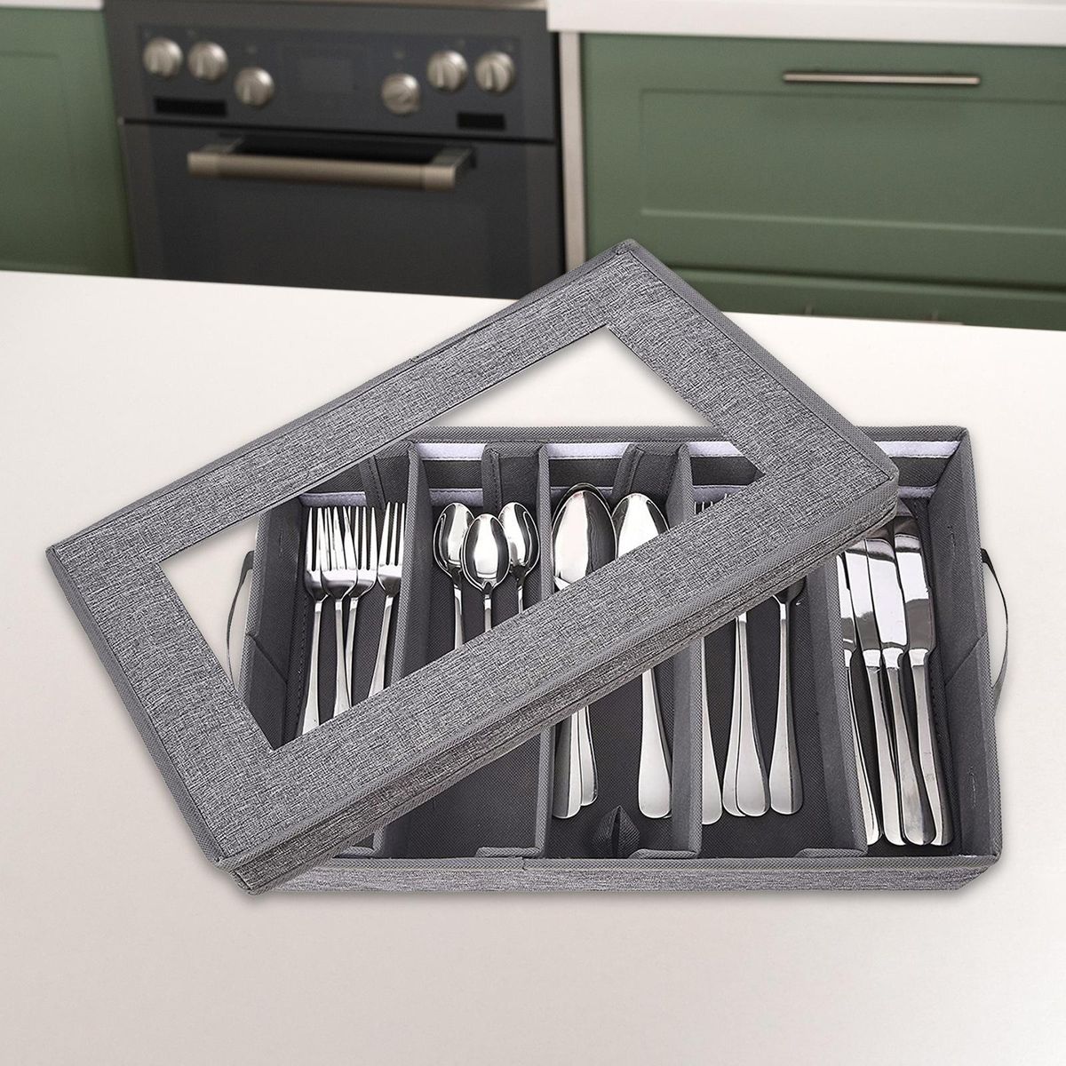 Cutlery Storage Holder Flatware Utensil Storage Case Box