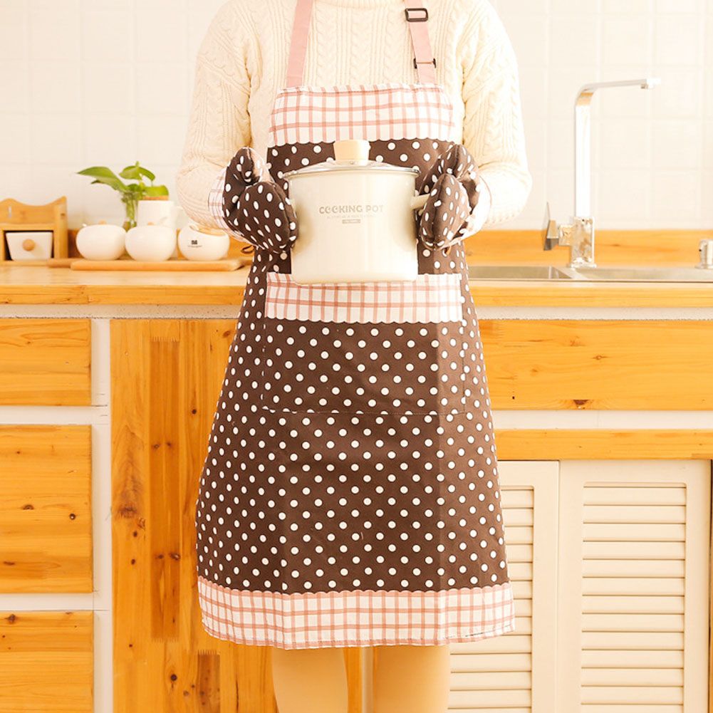 3pcs Waterproof Antifouling Sleeveless Apron Microwave