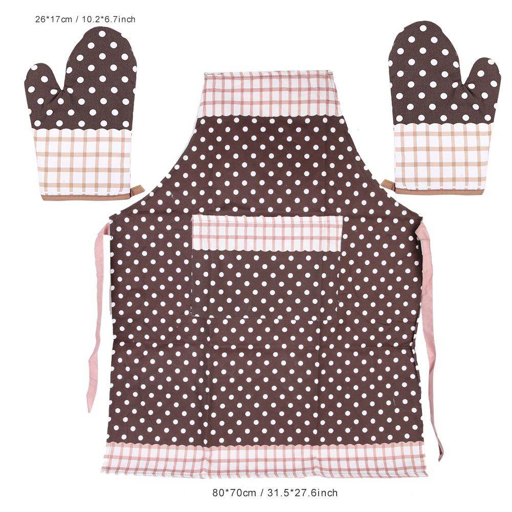 3pcs Waterproof Antifouling Sleeveless Apron Microwave